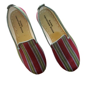Linen Espadrilles for Men, Hand Stitched, Flat French stripes espadrilles shoes, Espadrilles without rubber, Leather Sole