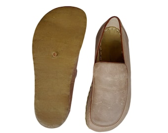 Mens Grounding Shoes Visions Leather, Barefoot Shoes Mens, Groundning Oxford Men, Leather Sole