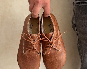 Barefoot Shoes Women,  Grounding Shoes,  Leather Sole,  Barefoot  Shoes Women, New Crazy Brown, Grouning Shoes Copper