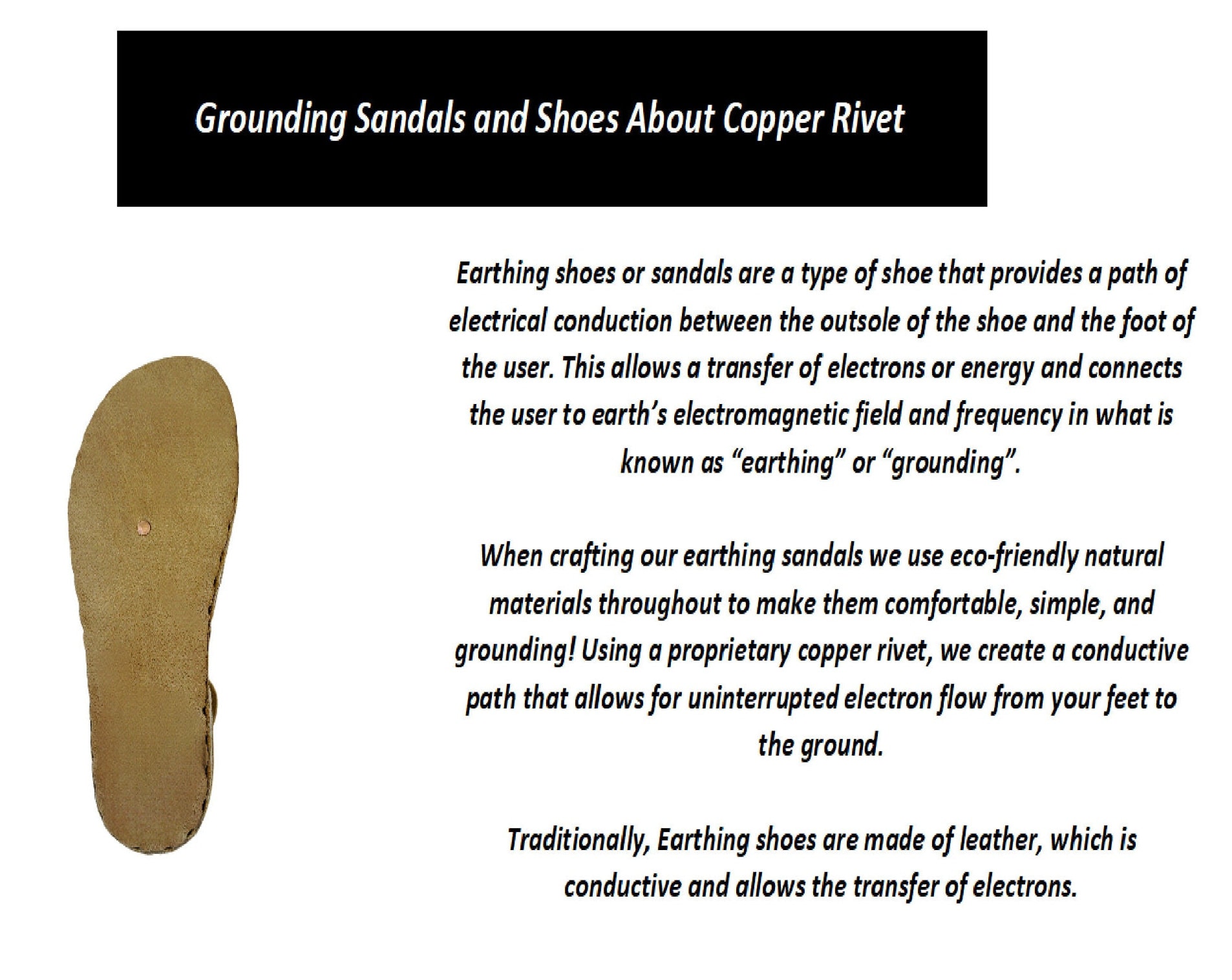 Womens Grounding Shoes Copper Rivets, Leather Sole, Barefoot Shoes ...