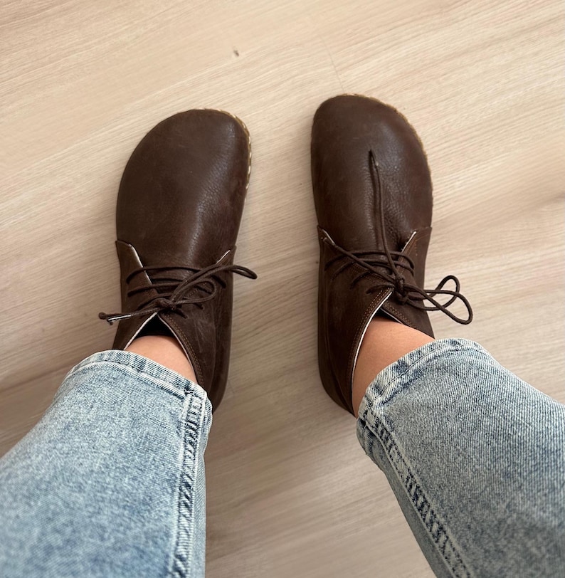 Womens Grounding Boots Dark Brown, Chelsea Barefoot Boots, Ankle Barefoot Boots, Grounding Boots Copper, Leather Sole