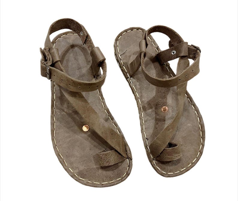 Visions Leather  Genuine Leather Sandals for Women, Summer Sandals, Flip-Flops, Flats, Slides, Thongs, Comfort Walking