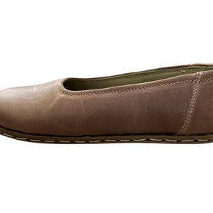 Vision Leather Barefoot Ballerinas, Handmade Zero Drop Slip-Ons, Grounding Minimalist Shoes