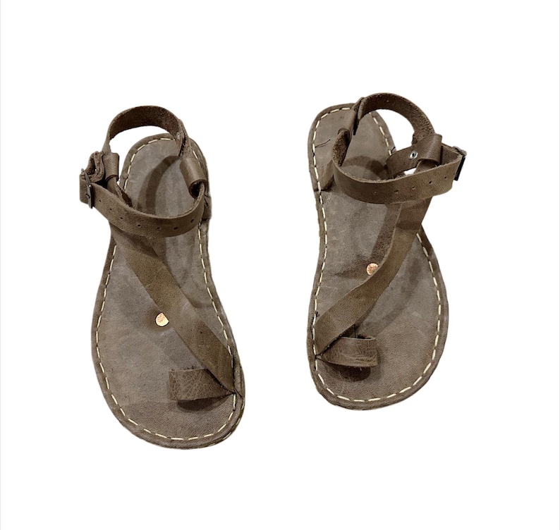 Visions Leather  Genuine Leather Sandals for Women, Summer Sandals, Flip-Flops, Flats, Slides, Thongs, Comfort Walking