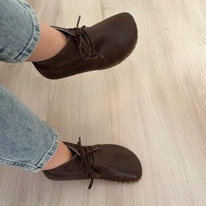 Womens Grounding Boots Dark Brown, Chelsea Barefoot Boots, Ankle Barefoot Boots, Grounding Boots Copper, Leather Sole