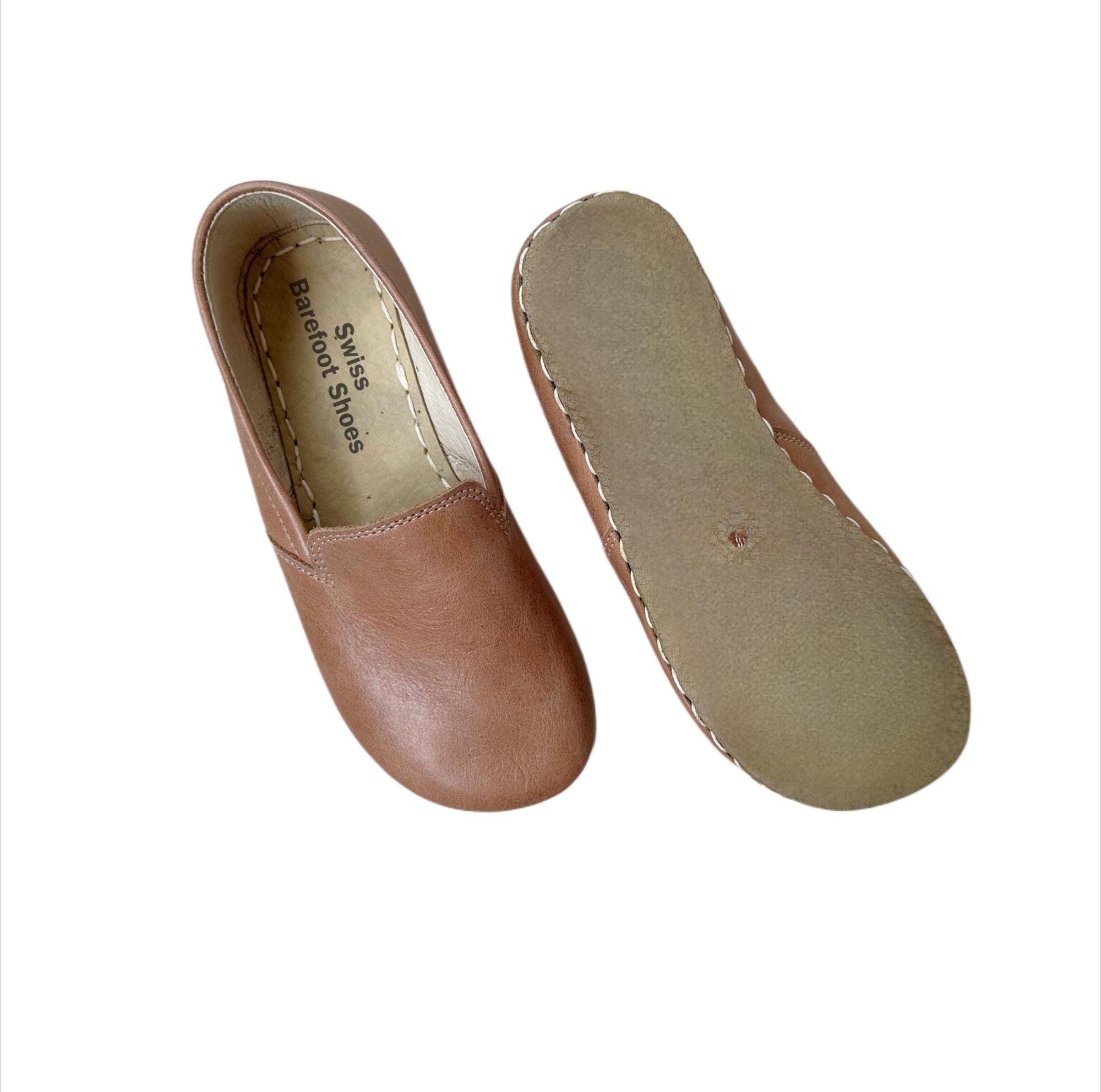 New Crazy Brown Mens Wide Toe Box Barefoot Shoes, All Natural