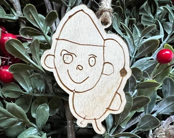 Kids Art Ornament | Turn Your Child's Doodle Into A Wooden Ornament