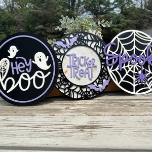 Trick or Treat Halloween Round Sign image 2
