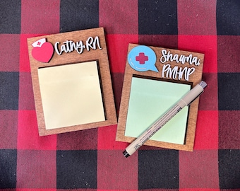 Nurse / Medical Sticky Note Holder | Personalized Nurse Appreciation Gift