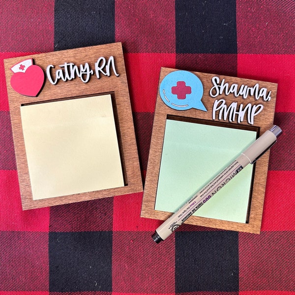 Nurse / Medical Sticky Note Holder | Personalized Nurse Appreciation Gift