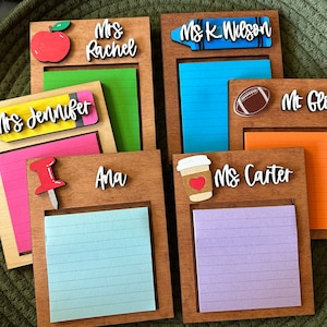Personalized Sticky Note Holder, Teacher Appreciation Gift, Teacher Gifts, Nurse Gifts image 3