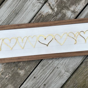 Kids Metallic Gold Heart Drawing Sign Parent, Grandparent, Aunt, Uncle, Teacher Personalized Gift image 7