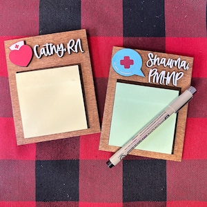 Personalized Sticky Note Holder, Teacher Appreciation Gift, Teacher Gifts, Nurse Gifts image 6