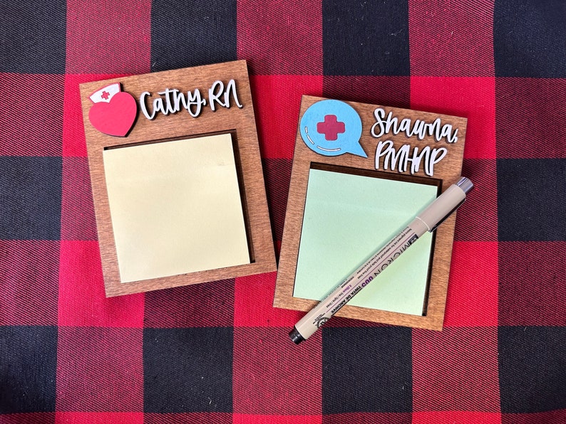 Personalized Sticky Note Holder, Teacher Appreciation Gift, Teacher Gifts, Nurse Gifts image 6