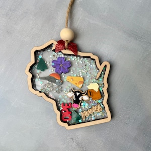Wisconsin Shaker Ornament | Interactive Christmas Ornament