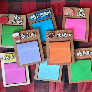 Personalized Sticky Note Holder, Teacher Appreciation Gift, Teacher Gifts, Nurse Gifts image 7