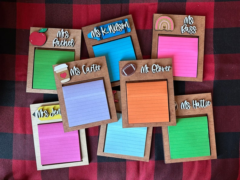 Personalized Sticky Note Holder, Teacher Appreciation Gift, Teacher Gifts, Nurse Gifts image 7