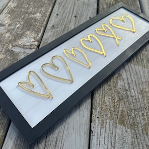 Kids Metallic Gold Heart Drawing Sign Parent, Grandparent, Aunt, Uncle, Teacher Personalized Gift image 4