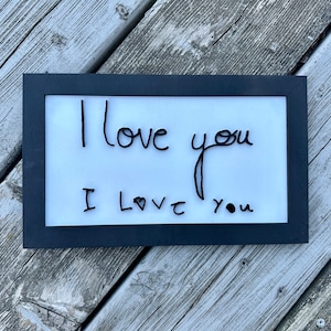 3D I love You Handwriting Sign Parent, Grandparent, Aunt, Uncle, Godparent Personalized Gift Mini - 1 or 2