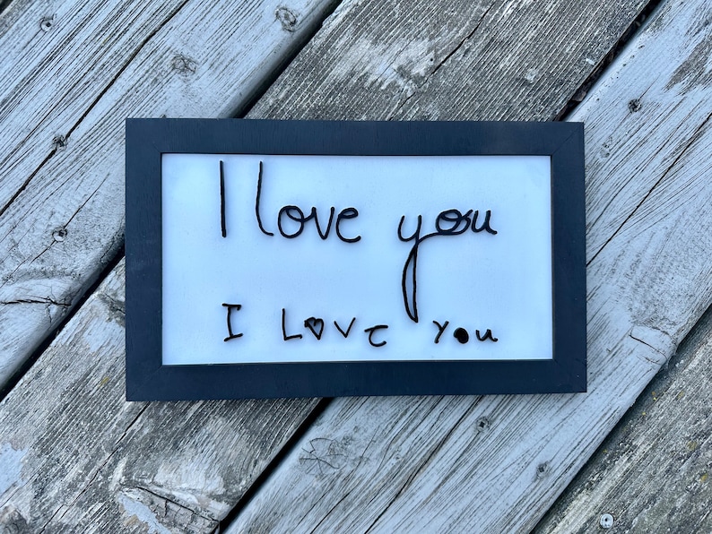 3D I love You Handwriting Sign Parent, Grandparent, Aunt, Uncle, Godparent Personalized Gift Mini - 1 or 2