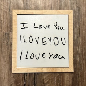 3D I love You Handwriting Sign Parent, Grandparent, Aunt, Uncle, Godparent Personalized Gift image 3