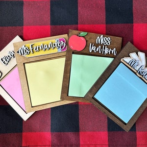 Personalized Sticky Note Holder, Teacher Appreciation Gift, Teacher Gifts, Nurse Gifts image 2