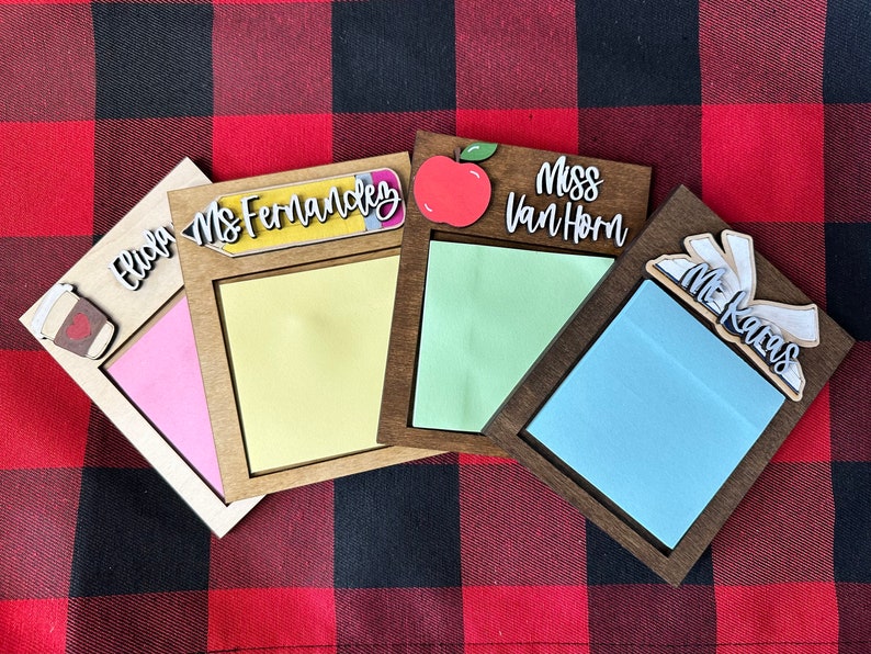 Personalized Sticky Note Holder, Teacher Appreciation Gift, Teacher Gifts, Nurse Gifts image 2