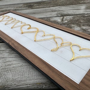 Kids Metallic Gold Heart Drawing Sign Parent, Grandparent, Aunt, Uncle, Teacher Personalized Gift image 5