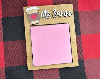 Coffee Lover Sticky Note Holder | Teacher Appreciation Gift