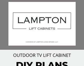 DIY Outdoor TV Lift Cabinet Plans For a TV 32-55
