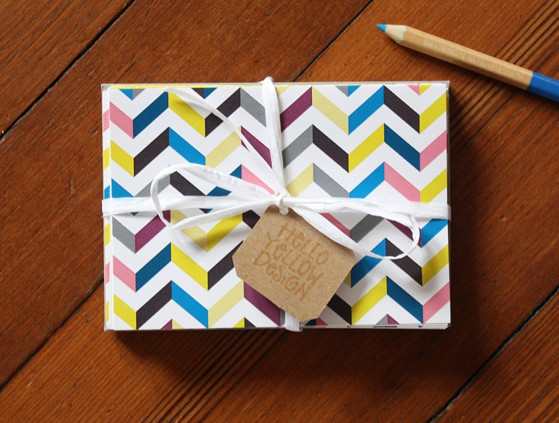 Chevron Blank Note Card 10-Pack