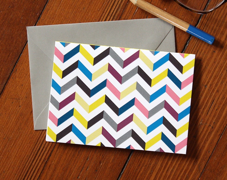 Chevron Blank Note Card 10-Pack