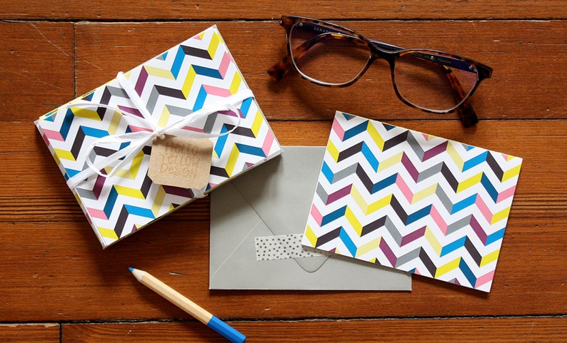 Chevron Blank Note Card 10-Pack