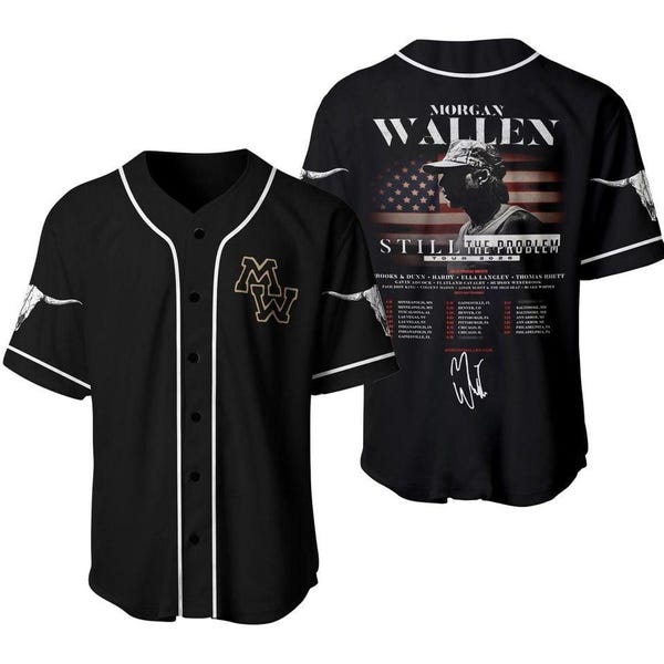 Morgan Wallen 2026 Tour Baseball Jersey - Country Music Fan Merch