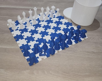 3D Geometrisches Schachspiel: Modernes minimalistisches Wohndekor