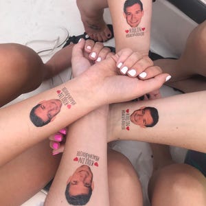 Custom Temporary Tattoos, Bachelorette Party Favors, Groom Tattoo, Bachelorette Tattoo, Funny Party Favors, Bride Tattoo, Wedding Tattoos