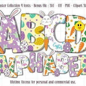 Police de caractères de la collection Easter : police de caractères manuscrite ludique et fantaisiste pour la Cricut et la sublimation