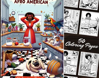 Libro para colorear de animales domésticos traviesos: 50 páginas para colorear de arte lineal, coloración atrevida y fácil de terapia artística para aliviar el estrés para adultos y niños