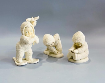 Vintage Department 56 Snowbabies-beeldjes: vakantiedecoratieset van 2