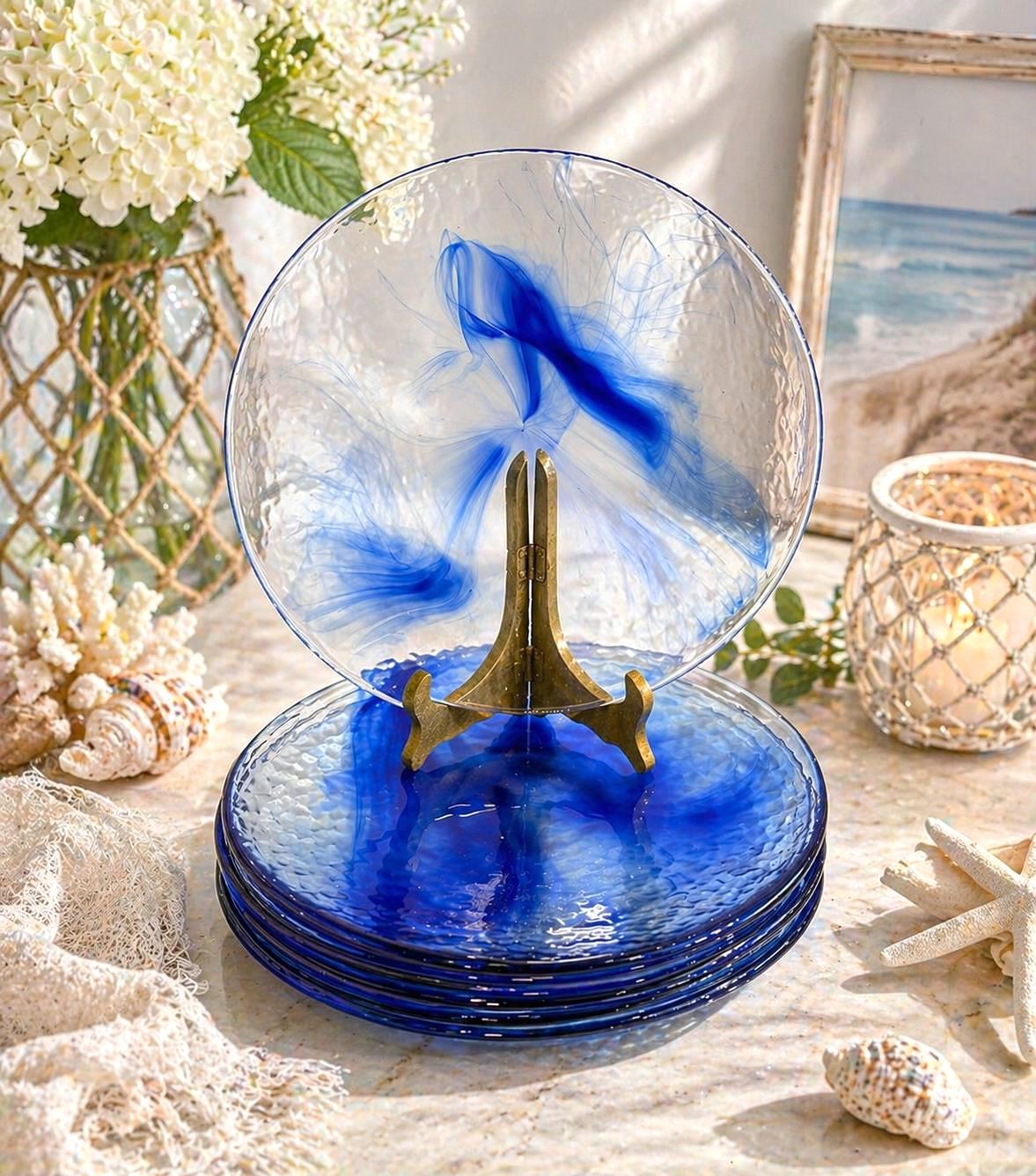 Murano blau teller