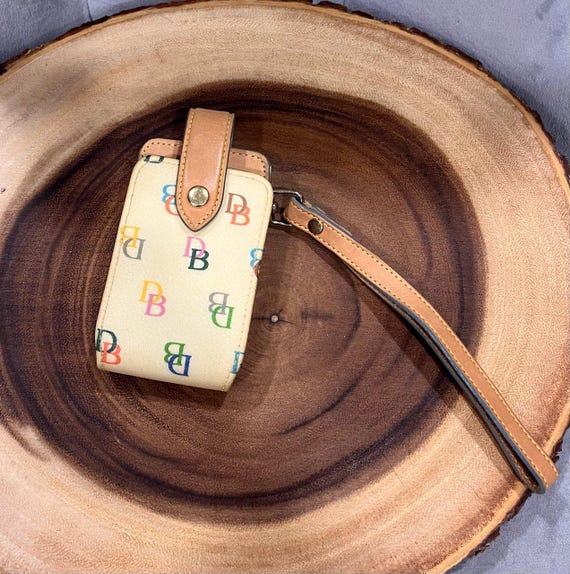 Vintage Dooney and Bourke Cell Phone Purse Case Wristlet Lipstick Cards Esig Holder Logo Etsy