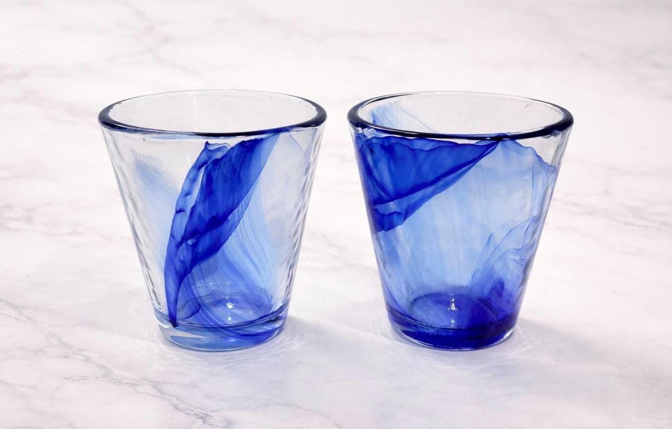 Bormioli Rocco Blue Swirl - Etsy