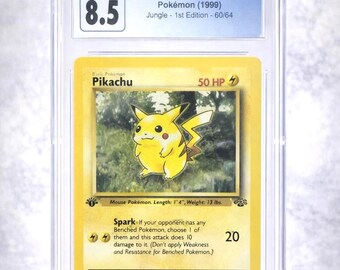CGC 8.5 Pikachu 1st Edition Jungle 1999 Pokémon Card | Graded