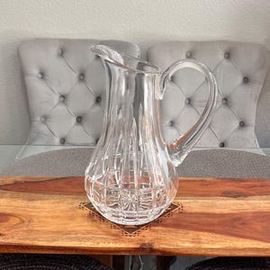 Badash Crystal Carafe Pitcher: Handcrafted Alice Pattern Art Glass