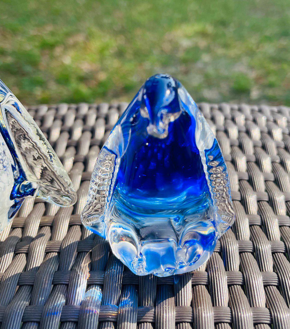 ヴィンテージ ムラーノガラス ペンギン フィギュア：イタリア製アート