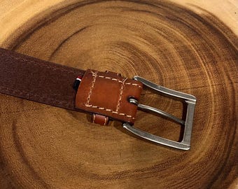 Rare Rabbit Chocolate Brown Suede Belt Mens TOMMY HILFIGER LEATHER Brown  Leather Belt Handcrafted In China 42