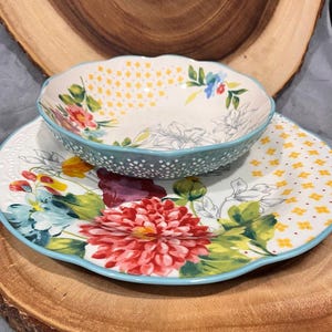 Floral Pioneer Woman Salad Bowl Set Mixing Bowl Melamine Salad