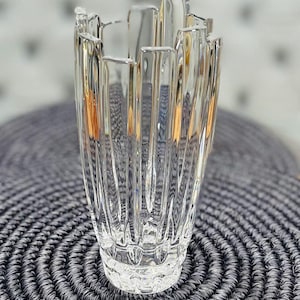 Gorham Genuine Lead Crystal Acapella 7&quot; Tall Vase Made in Germany Home Decor