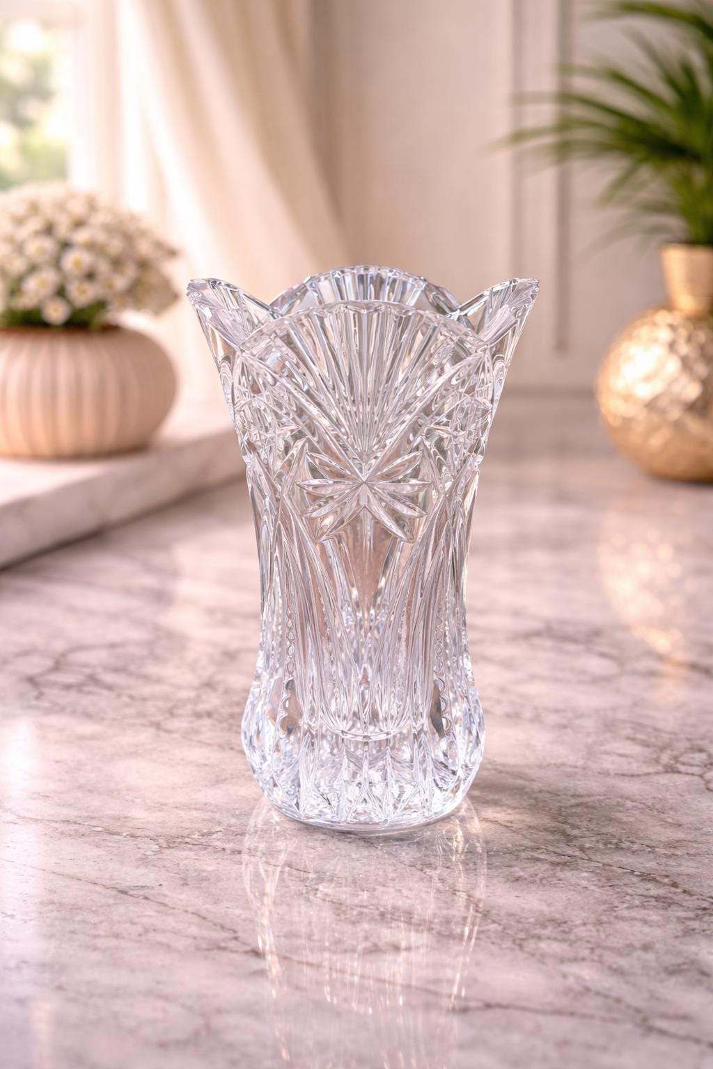 French Crystal Vase - Etsy