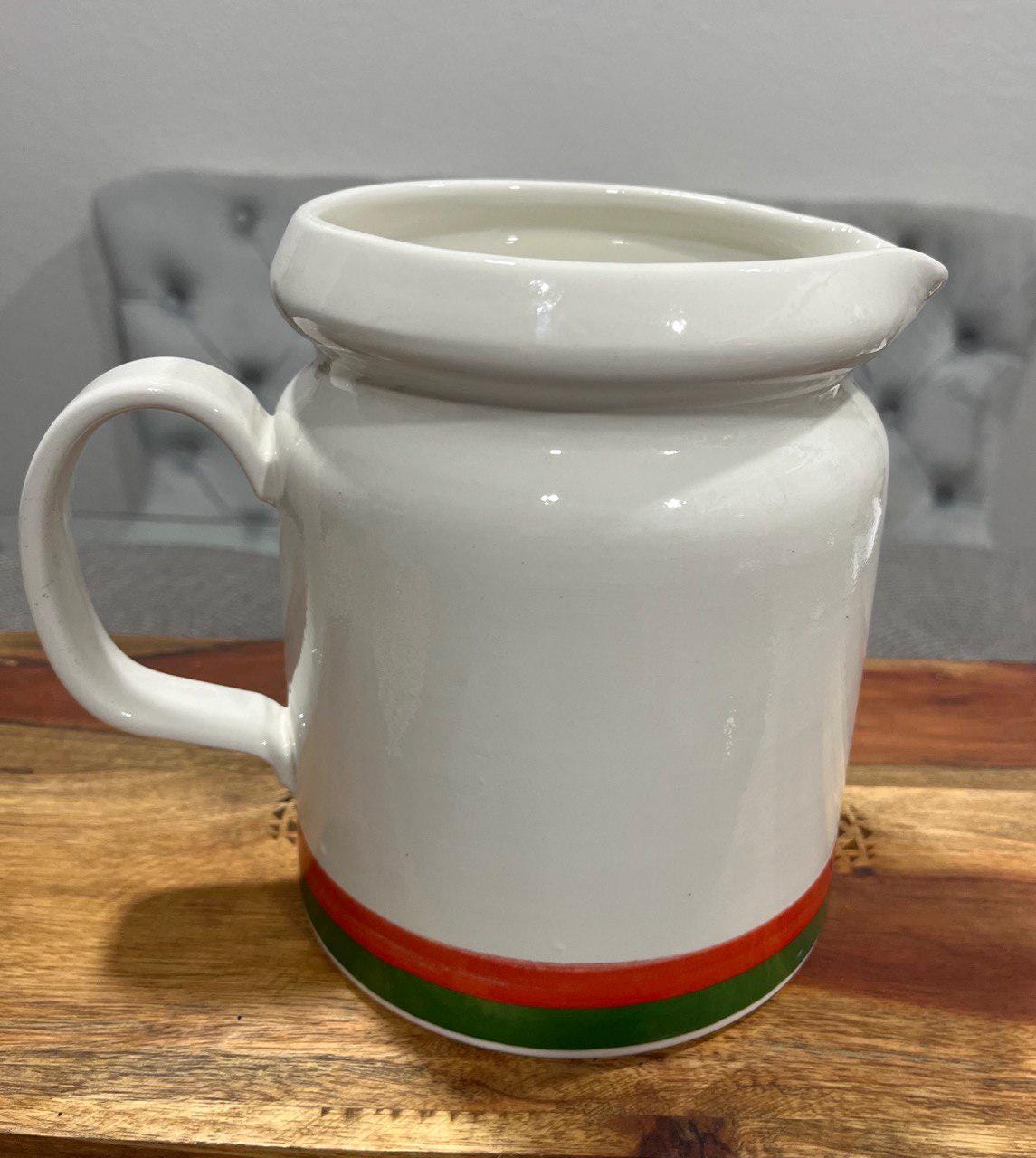 Vintage Baldelli Vino Ceramic Set: Italian Jug Pitcher and Cheese